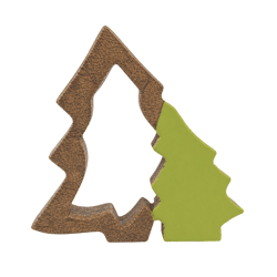 Boltze beeld dennenboom mangohout 13 cm