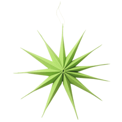 Boltze kerstster Kassio groen 40 cm
