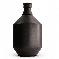 Vaas metaal zwart 37 cm