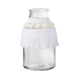 J-Line vaas Schelp L wit 15 cm