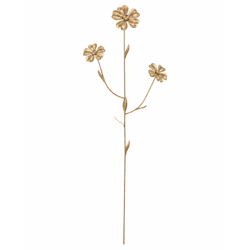 J-Line kunstbloem metaal goudkleurig 56 cm