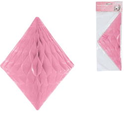 Folat honeycomb diamant roze 30 cm