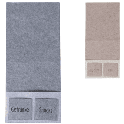 Boltze Armrest Organizer with German Text, Felt, 80 cm, 2 Assorted