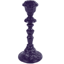Candlestick Naomi aluminum purple 18 cm