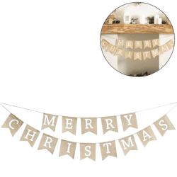 Ginger Ray Fahnenleine Frohe Weihnachten Jute 2,5 m