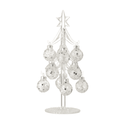 J-Line kerstboom glas glitter 20 cm