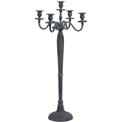 Candlestick Classic aluminum antique look 78 cm