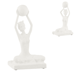 J-line beeld vrouw wit 25,5 cm 2 assorti