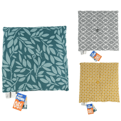 Ateliers du Linge stoelkussen 40 x 40 cm 3 assorti