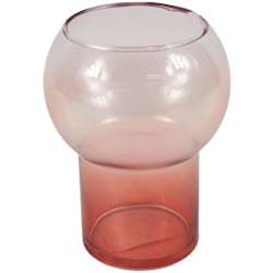 Vaas Osha glas oranje/rood 16 cm