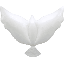 Folieballon duif wit 105 cm