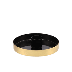 Kerzenständer rund Marrakesch schwarz 10 cm