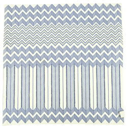 Fair Trade kussenhoes Graphic blauw 45 x 45 cm