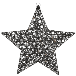 Countryfield kerstster Lille L LED op batterij zwart 50 cm