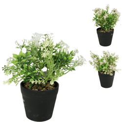 Kunstplant in pot 18 cm 3 assorti