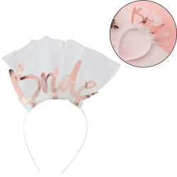 Ginger Ray haarband Bride wit/roze