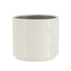 J-Line bloempot Blink wit 12 cm