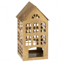 J-Line kaarsenhouder Huis goudkleurig 32 cm