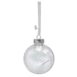 Wilko kerstbal veren 9 cm 12 stuks