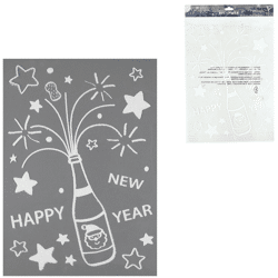 Raamsticker Happy new year 40 cm