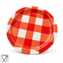 Amscan wegwerp bordjes Picknick Party 18 cm 8 stuks