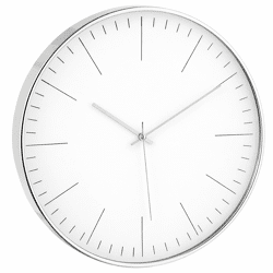 J-Line Wanduhr Silvester silberfarbig 39 cm