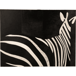 J-Line wanddecoratie leder zebra 120 x 90 cm