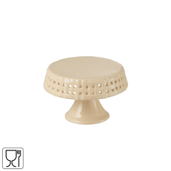 J-line Ceramic Peach-Colored Cake Stand, 11 cm