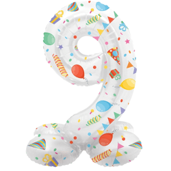 Folat folieballon staand 9 Joyful party 41 cm