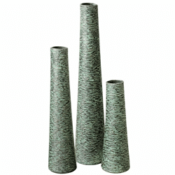 Dekocandle vaas Jungle groen/koperkleurig set van 3