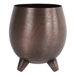 Countryfield bloempot op voet Farris koperkleurig 13,5 cm