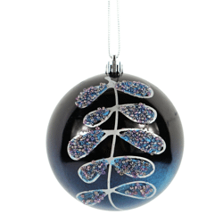 Wilko Christmas ball leaves blue 10 cm 6 pcs.