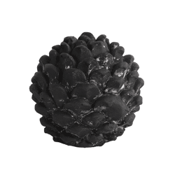 Countryfield beeld dennenappel Donato S zwart 11 cm