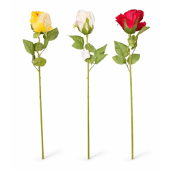 Kunstbloem Roos 52 cm 3 assorti