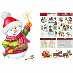 Raamstickers Kerst assorti