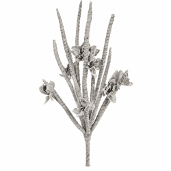 Kunstbloemen foam grijs 105 cm