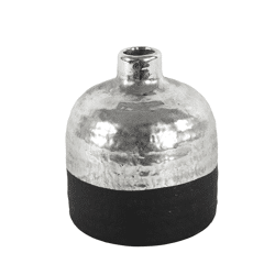 Countryfield vaas Terri S zwart/zilverkleurig 13 cm
