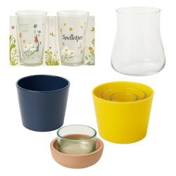 Mix pallets B-living glaswerk en decoratie