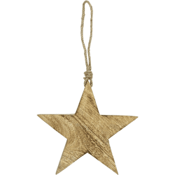 Pendant Star mango wood 19 cm