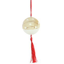 Wilko kerstbal hout 6 cm 6 stuks