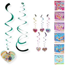 Spiraal hanger 40 cm 6 assorti set van 6