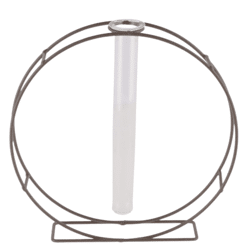 Rek met reageerbuis metaal grijs 22,5 cm