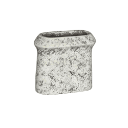 PTMD bloempot Nimma ovaal S cement grijs 20 cm