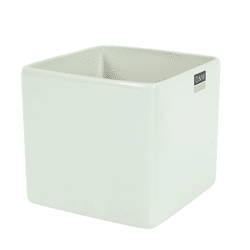 D&M bloempot vierkant Basic creme 11 cm