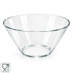Schale aus transparentem Glas, 25 cm