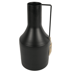 Vaas Bottle metaal mat zwart 33,5 cm
