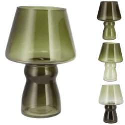 Vaas Bicolore groen 25 cm 4 assorti