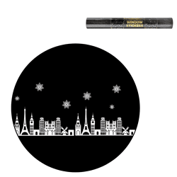 SENZA raamsticker City wit