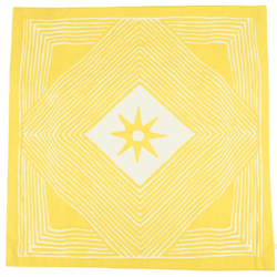 Fair Trade kussenhoes Tribal geel 45 x 45 cm
