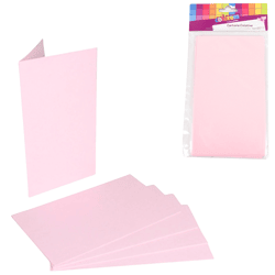 DIY menukaarten karton roze 10 x 17 cm 5 stuks